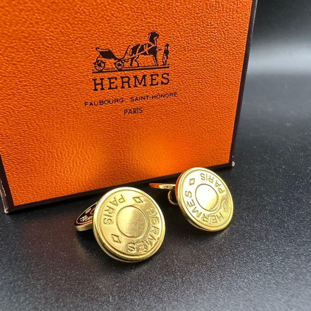 極美品✨　エルメス　カフス　セリエ　カフスボタン　ゴールド　1443 楽天市場】美品 HERMES エルメス セリエ カフスボタン メンズ ゴールド