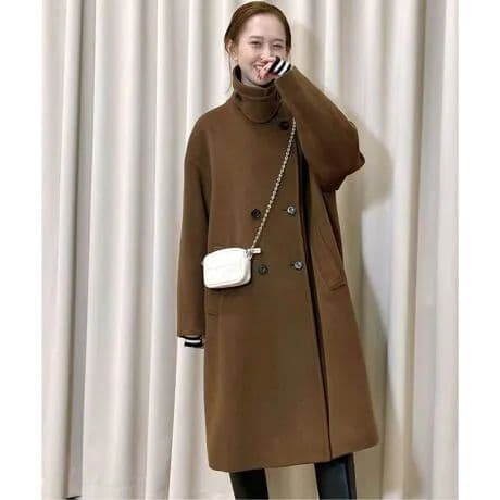 美品　クリーニング済　スーパー140ビーバーダブルコート　ブラウン ジャーナルスタンダード JOURNAL STANDARD スーパー140ビーバーノー