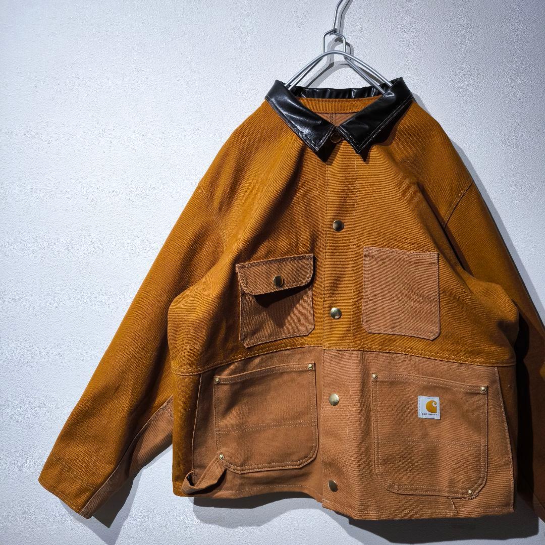 【限定品✨レザー襟】CARHARTT DUCK FILM COVERALL