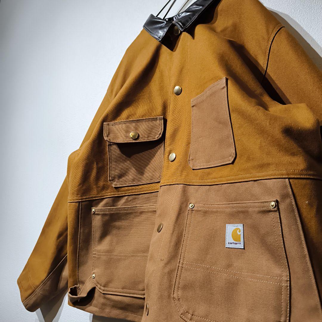 【限定品✨レザー襟】CARHARTT DUCK FILM COVERALL