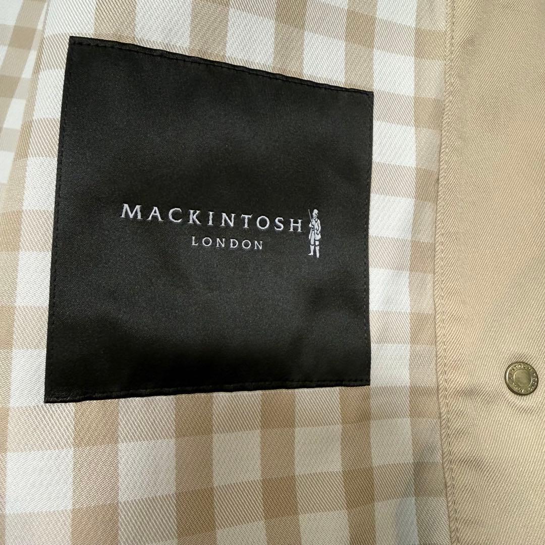 マッキントッシュロンドン 2way ステンカラーコート 裏地チェック 36