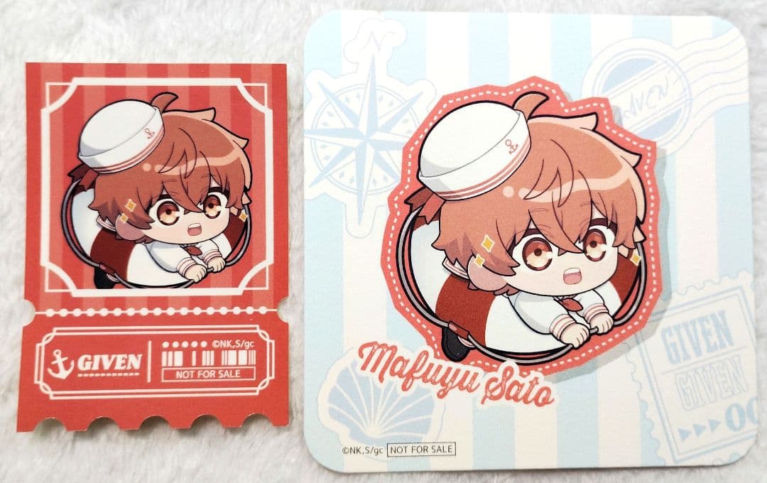ギヴン 佐藤 真冬 スマイルベース 水兵 ステッカー コースター - メルカリ