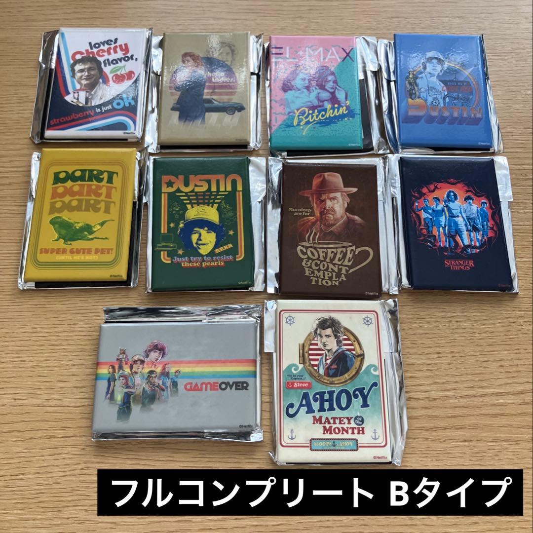 激レア！未使用ストレンジャーシングストレーディング缶マグネットフルコンプ10種B 激レア！未使用ストレンジャーシングストレーディング缶マグネット