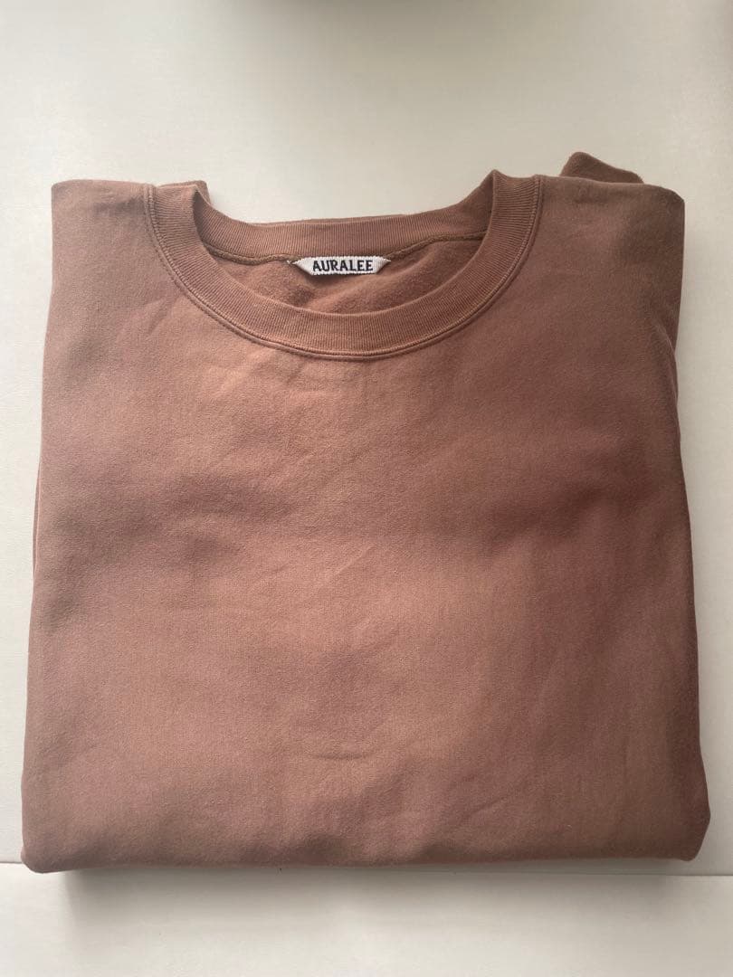 AURALEE SUPER HIGH GAUGE SWEAT P/O ブラウン3 Namu Shop - Auralee Super High Gauge Sweat Half Zip P/O - Dark Brown