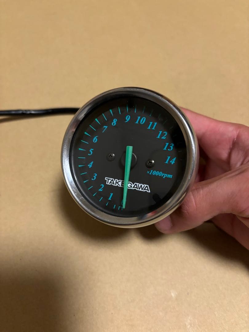 武川ブラック&グリーンタコメーター(電気式) 4miniダックスシャリー