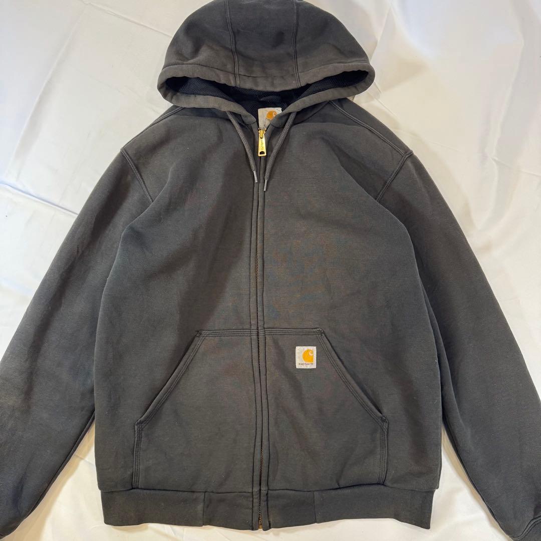 カーハート アクティブジャケット スエット ジップ パーカー 裏サーマル カーハート 裏サーマル アクティブジャケット ベージュ 表記(XL