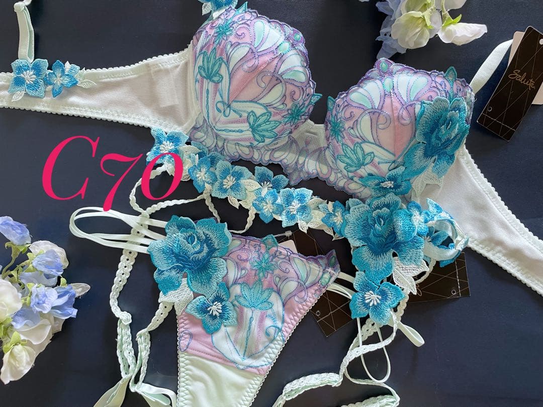 サルート C70/M 3点セット 61G ME Wacoal - 【新品未使用】ワコール サルート 61G ブラ&ショーツ セット