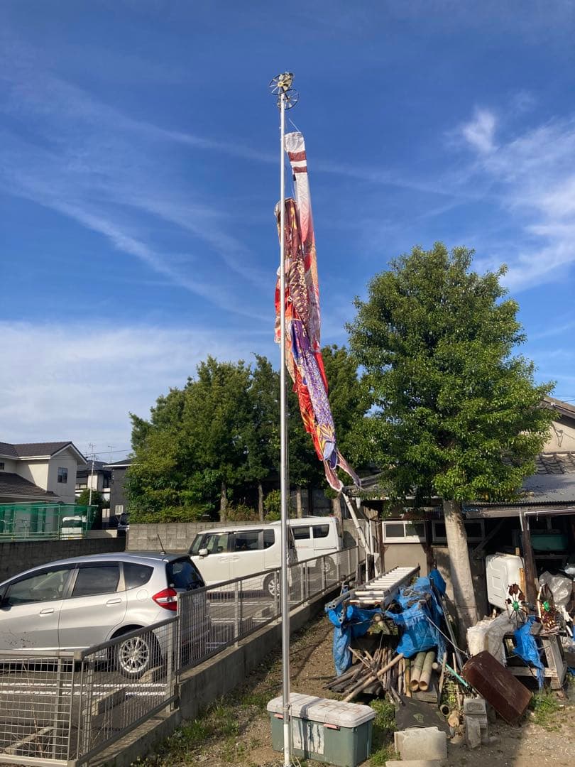 アルミポール(鯉のぼり用ポール)6号新品未開封　注)鯉のぼり、矢車、ロープなし 4m皇彩鯉のぼり6点セット（ポールなし）が安い 東旭鯉のぼり ～広島市