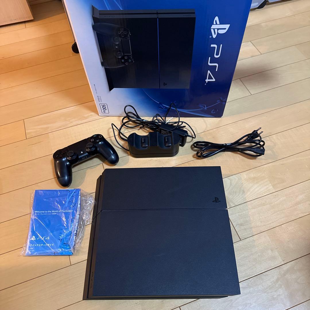 PlayStation4 ジェット・ブラック 500GB クレイドル付き PS4 - メルカリ