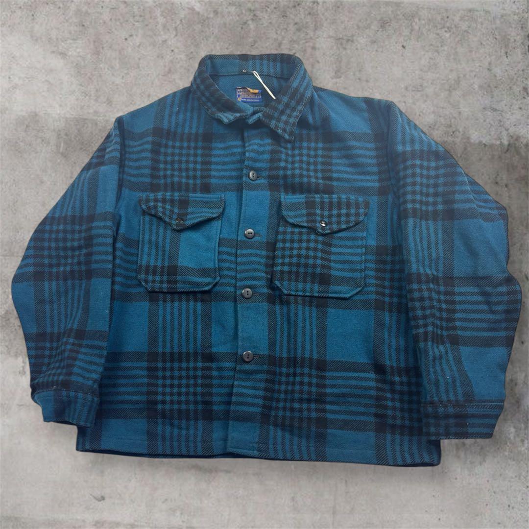 70s USA製 ペンドルトン オンブレ CPO シャツ ジャケット シャドー 西ドイツ時代／極美 70s USA製 ペンドルトン オンブレ CPO シャツ