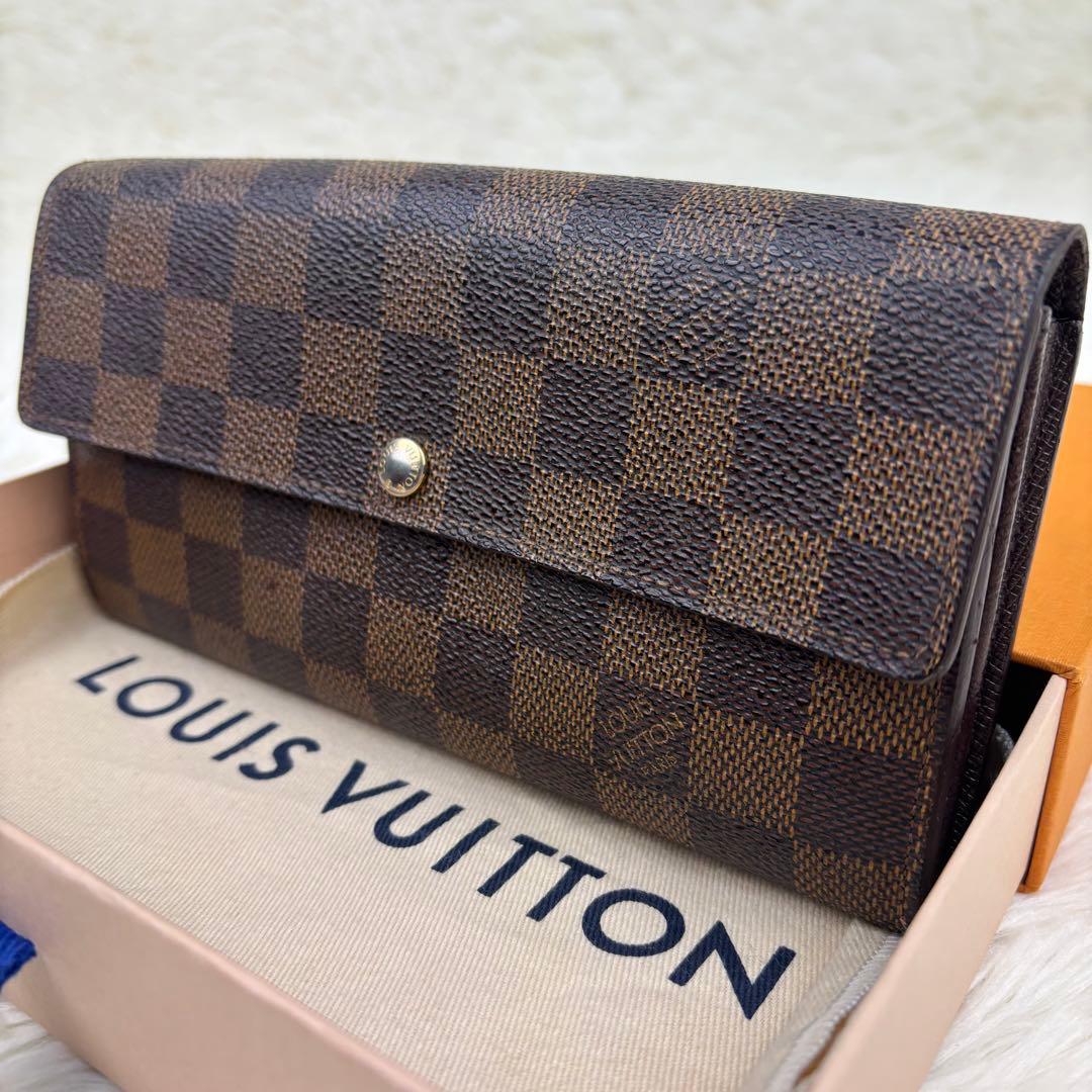 美品！ルイヴィトン 長財布 ダミエ エベヌポルトフォイユ サラ カード10枚収納 ルイヴィトン ポルトフォイユ サラ ダミエ エベヌ 長財布｜Yahoo