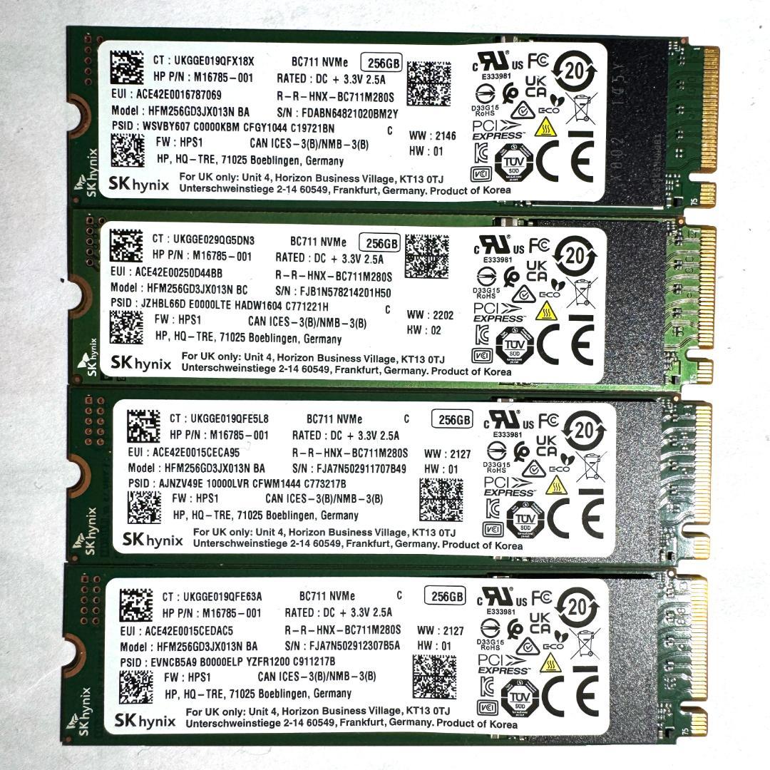 BC711 NVMe 256GB M.2 SSD 4枚セット【1231SK1】 Amazon | SKhynix 512GB M.2 2242 42mm BC711 NVMe PCIe Gen 3 x4 TLC