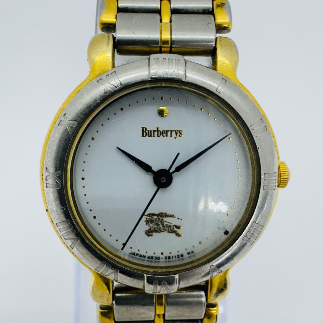 ✨BURBERRY✨バーバリー✨ホースロゴ✨ホワイト文字盤✨コンビ✨腕時計