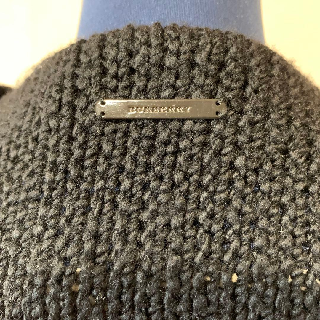 《古着》　Burberry London バーバリーロンドン　ニットコート　黒色