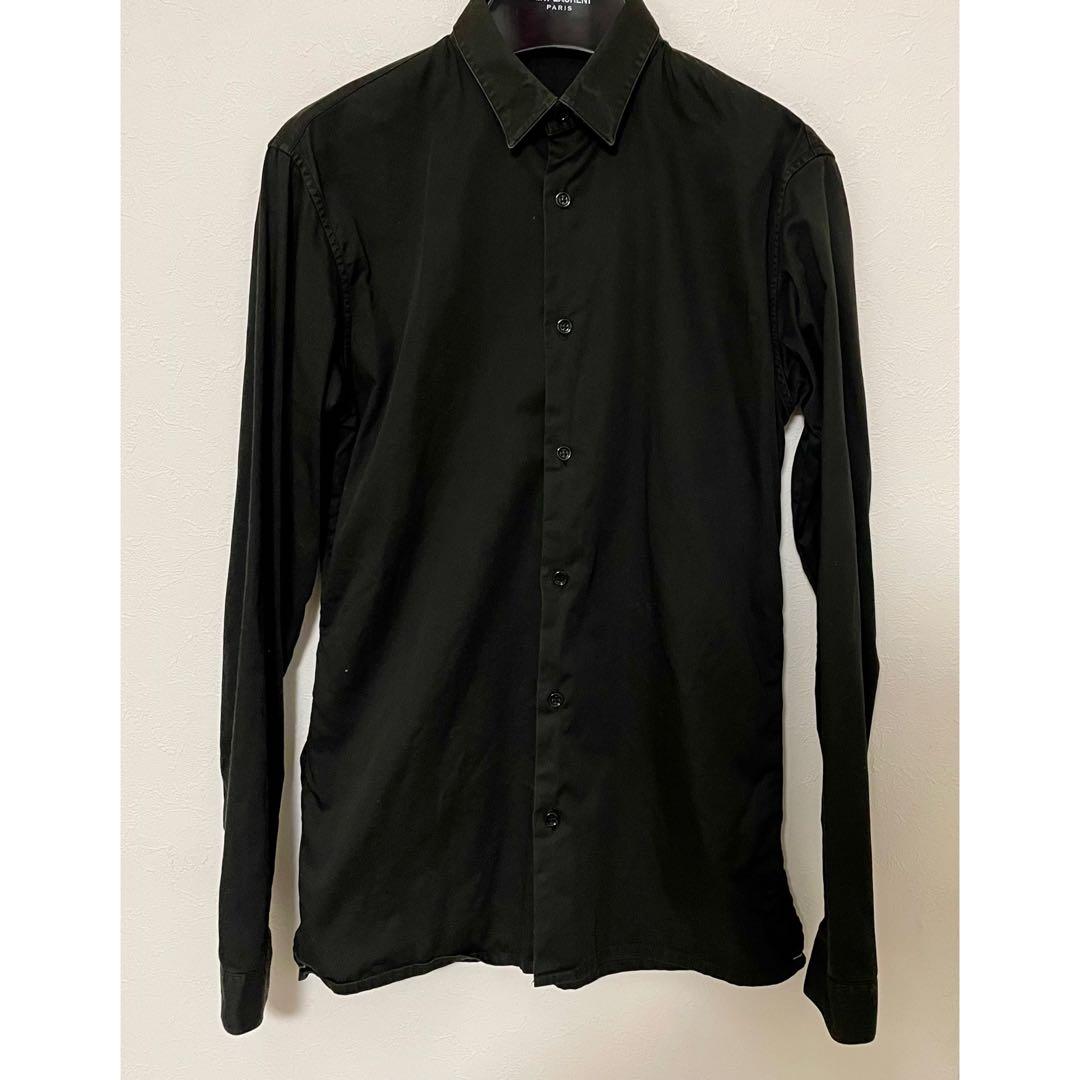 04AW Dior Homme ディオールオム ブラックシャツ 37 03'SS Dior Homme ディオールオム ブラックデニム 長袖シャツ メンズL