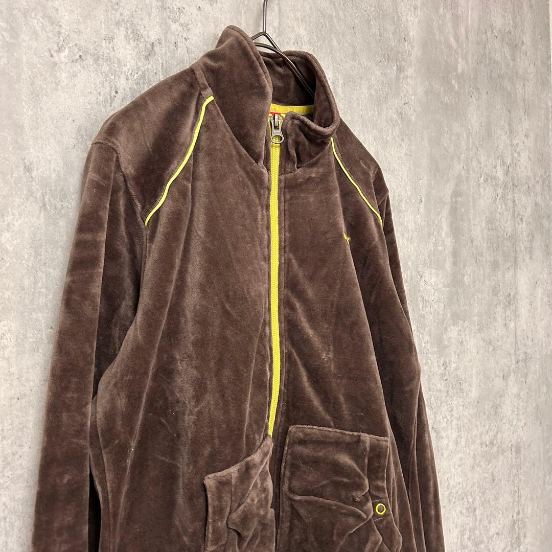 ☆ PUMA プーマ ベロアトラックジャケット ブラウン 上下セット - メルカリ