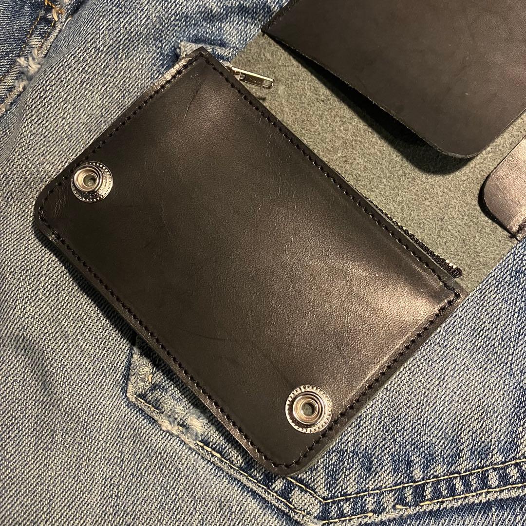 お札が折れない！ミドルトラッカーウォレット アポロコンチョ シルバー