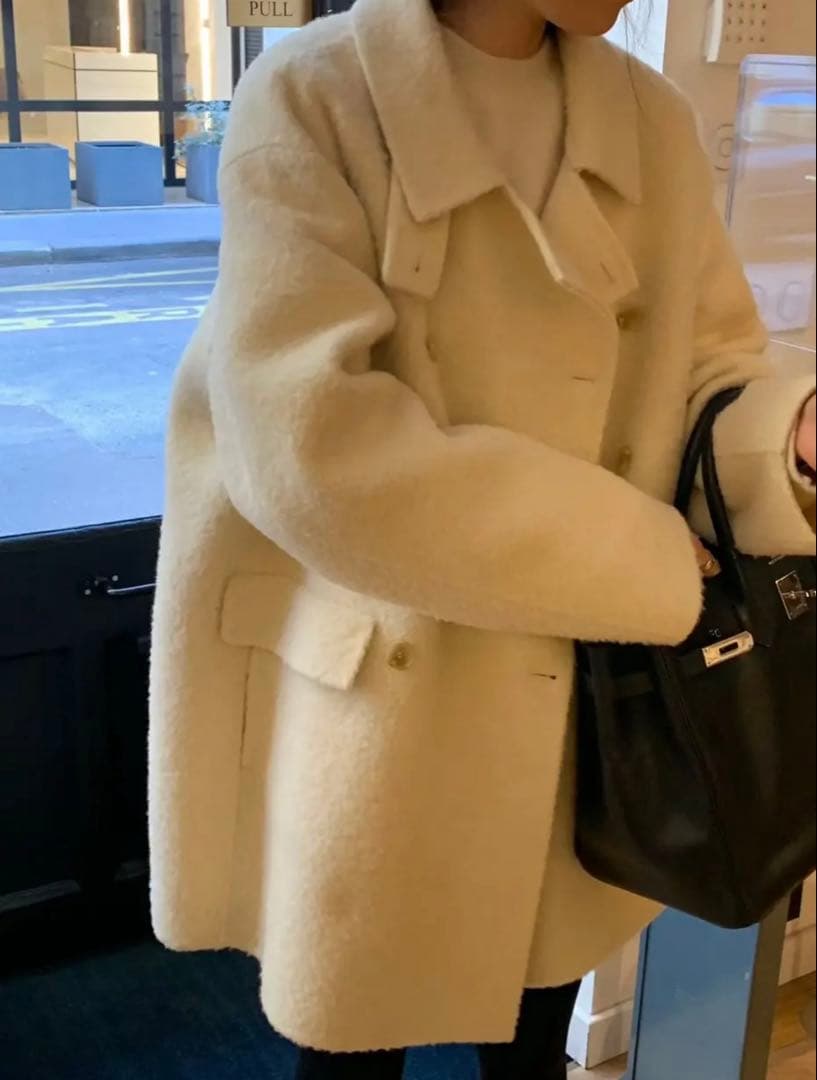 ジャケット・アウター OUNCE high neck double handmade coat セール】ハイネック中綿ショートジャケット(600フィルパワー)（ダウン