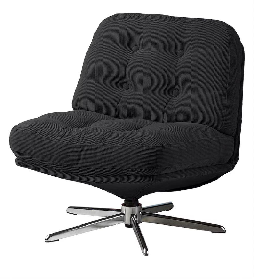 ⭐︎新品未開封イケア　DYVLINGE 一人掛け回転パーソナルチェア ブラック IKEA ディヴリンゲ DYVLINGE 回転パーソナルチェア 1人掛けソファー