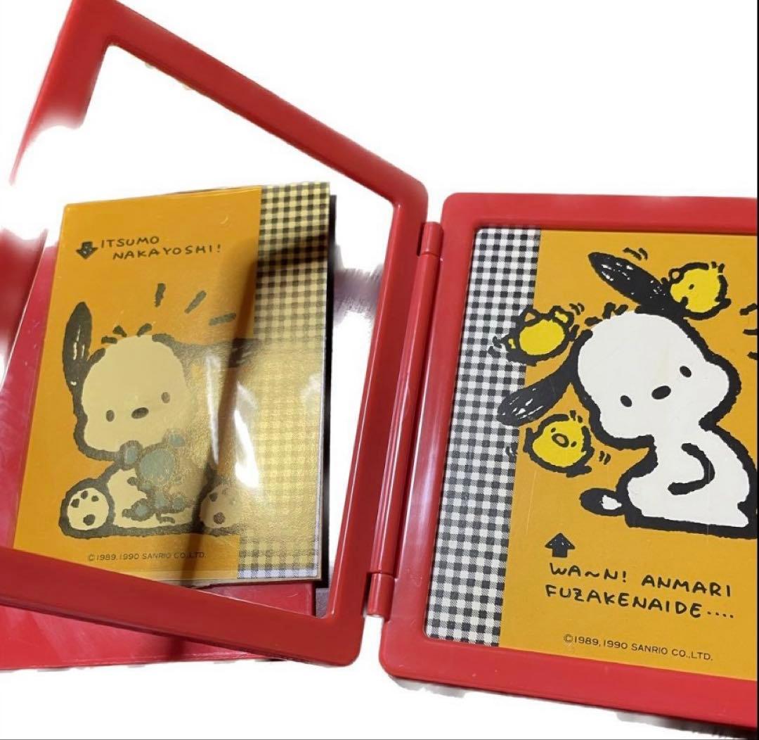 当時物】ポチャッコ フォトフレーム 赤 サンリオ レトロ レア 写真立て