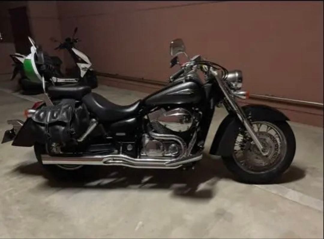 ケンティック シャドウ400クラシックマフラー2in1マフラー90φ ステー