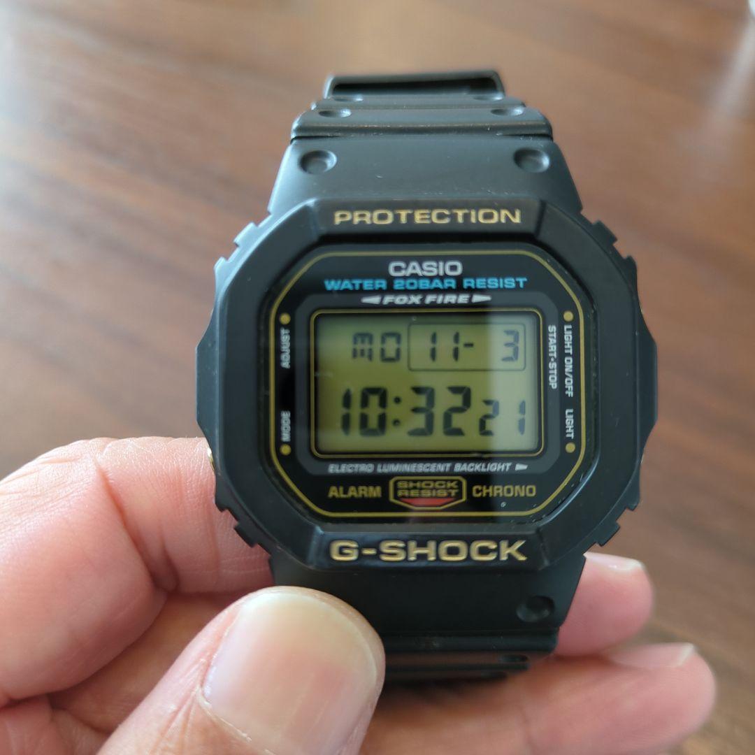 CASIO G-SHOCK SHOCK DW-5600 ゴールド液晶 - メルカリ