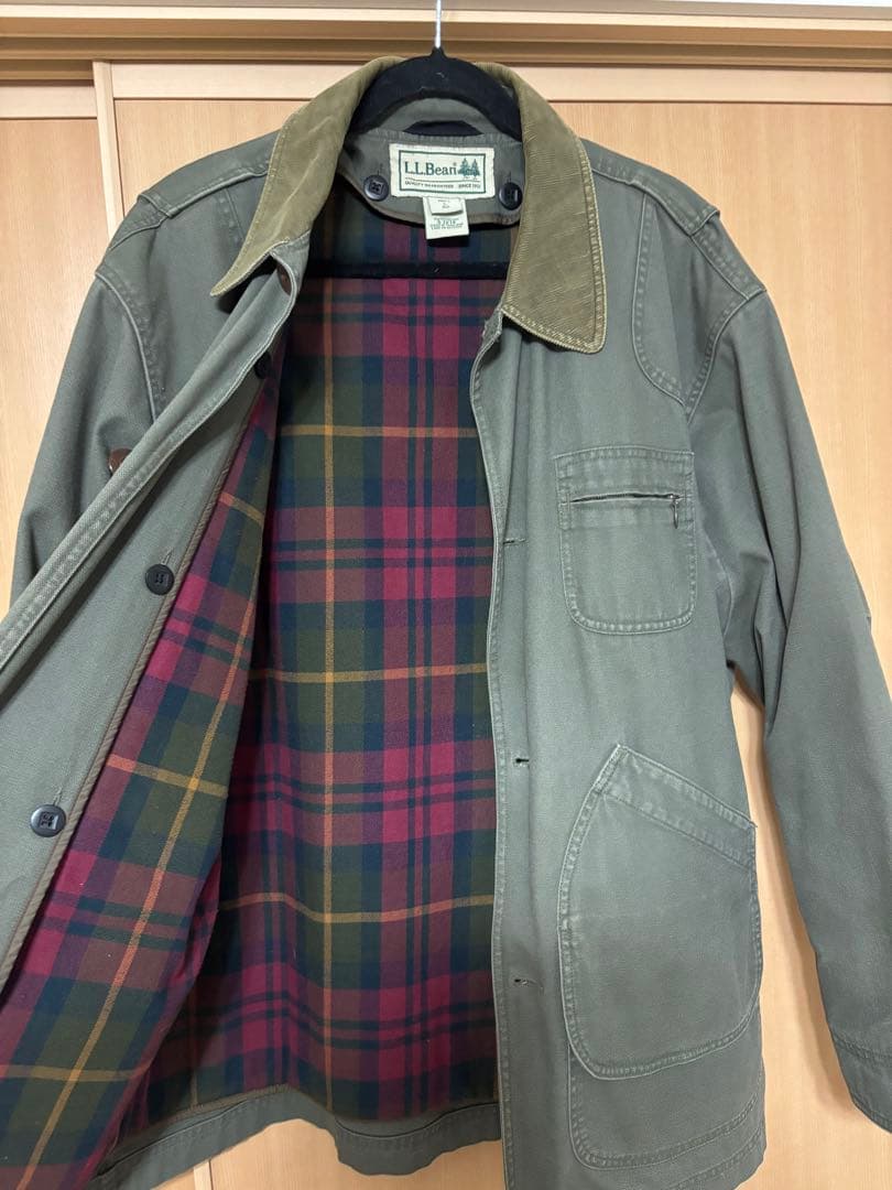 80s L.L.Bean ハンティングジャケット L オリーブグリーン
