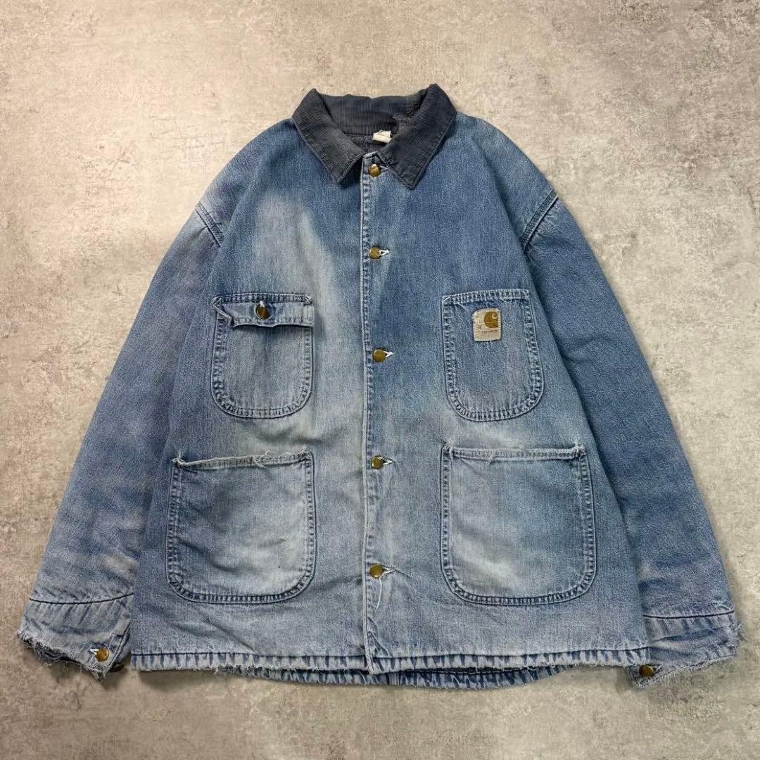 超希少60s■カーハート【L】チョアコート カバーオール デニム ヴィンテージ 超希少60s□カーハート【L】 チョアコート カバーオール デニム
