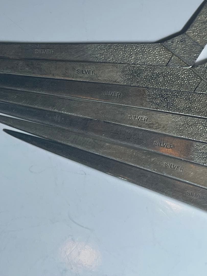 シルバー銀製　菓子楊枝　写真は7本ですが8本での出品です。