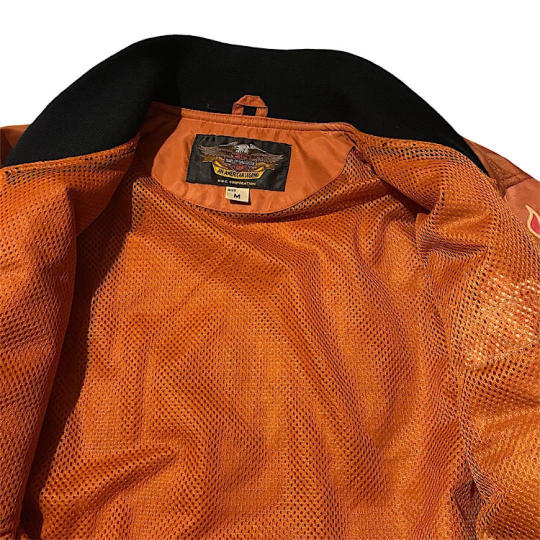 ハーレーダビッドソン ナイロンジャケット ファイヤーパターン