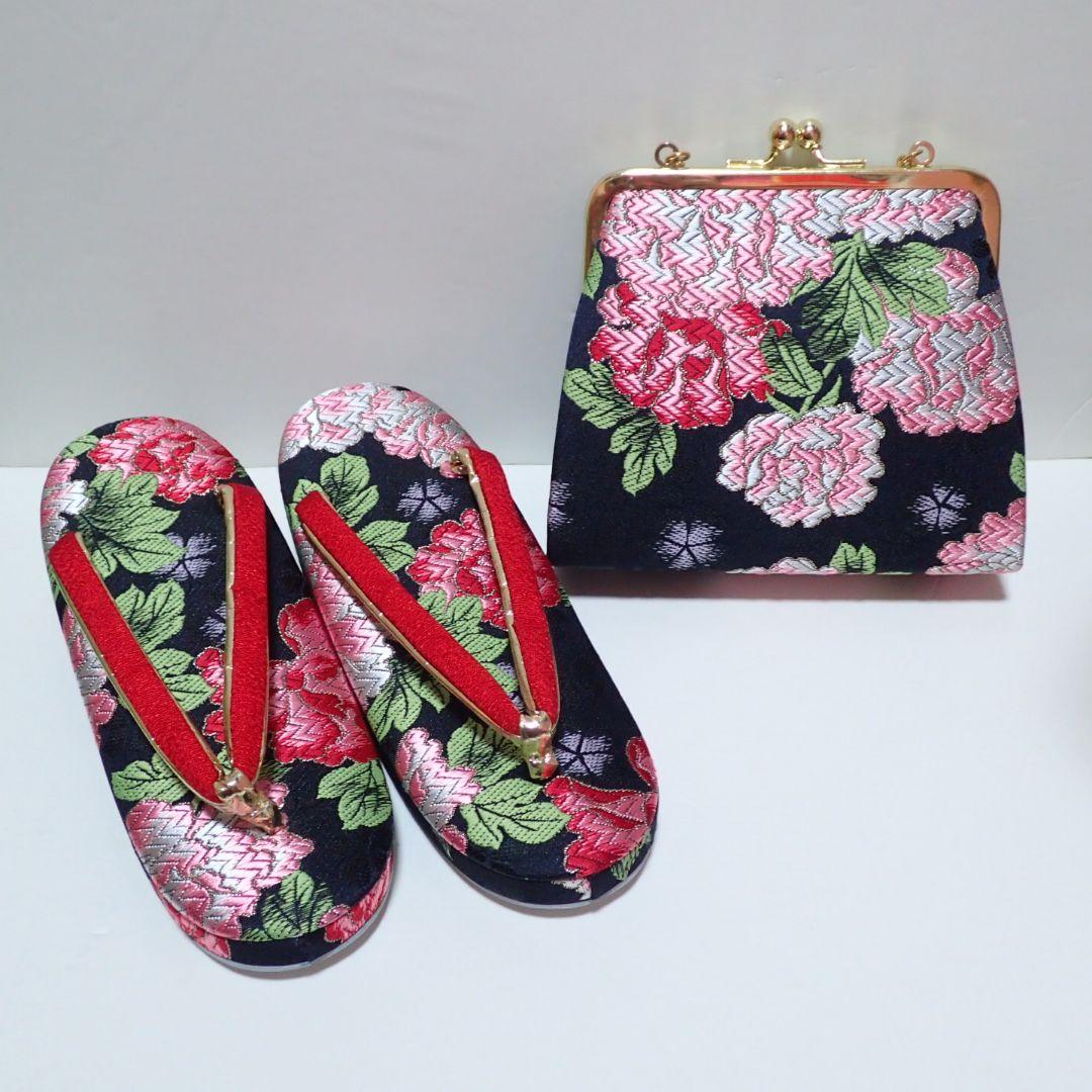 7歳 正絹赤総絞り刺繍御所車牡丹 七五三 お着物フルセット