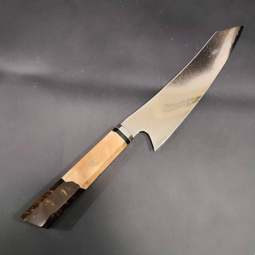 魚捌き 鬼反り 剣型 切付型 牛刀 V金10号 67層ダマスカス 包丁 八角柄