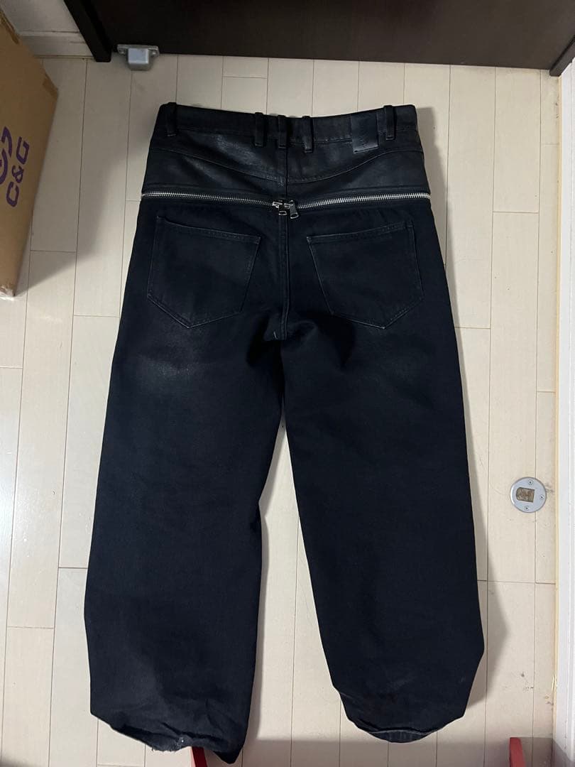 GOAR zipperブラックデニム M JIEDA - SWITCHING ZIP DENIM PANTS/デニムパンツ/ブラック | NapsNote