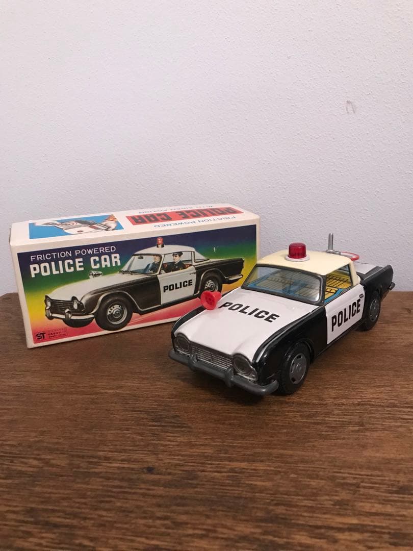 1970's 日本製 POLICE CAR 玩具 ブリキ パトカー 箱付き ST 2026年最新】ブリキ パトカーの人気アイテム - メルカリ
