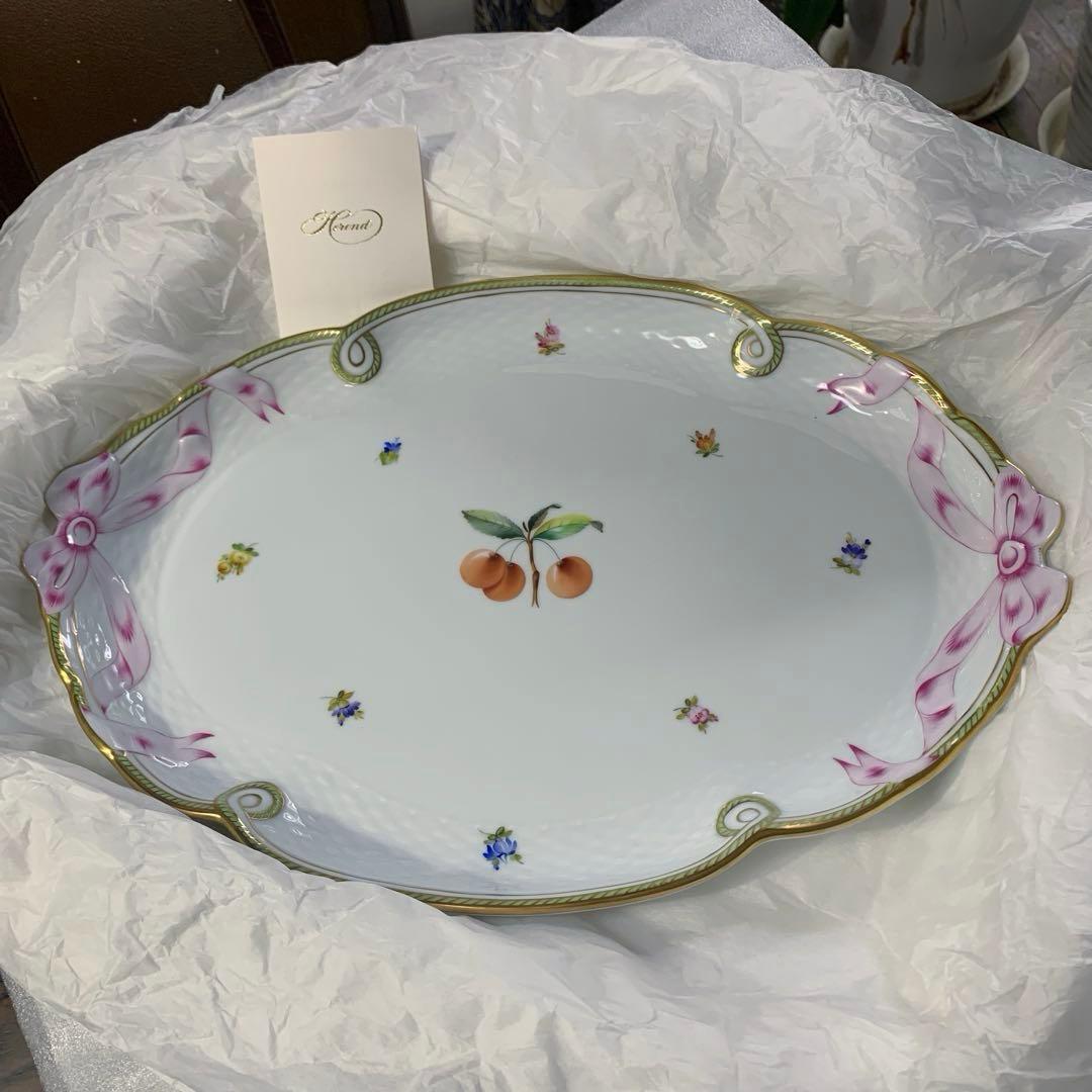 再お値下げ☆未使用☆ヘレンド フルーツエスキース パーティトレイ大皿(箱付き) EXCELSA（エクスチェルサ） お皿セット おしゃれ ブランド 洋食器 平皿