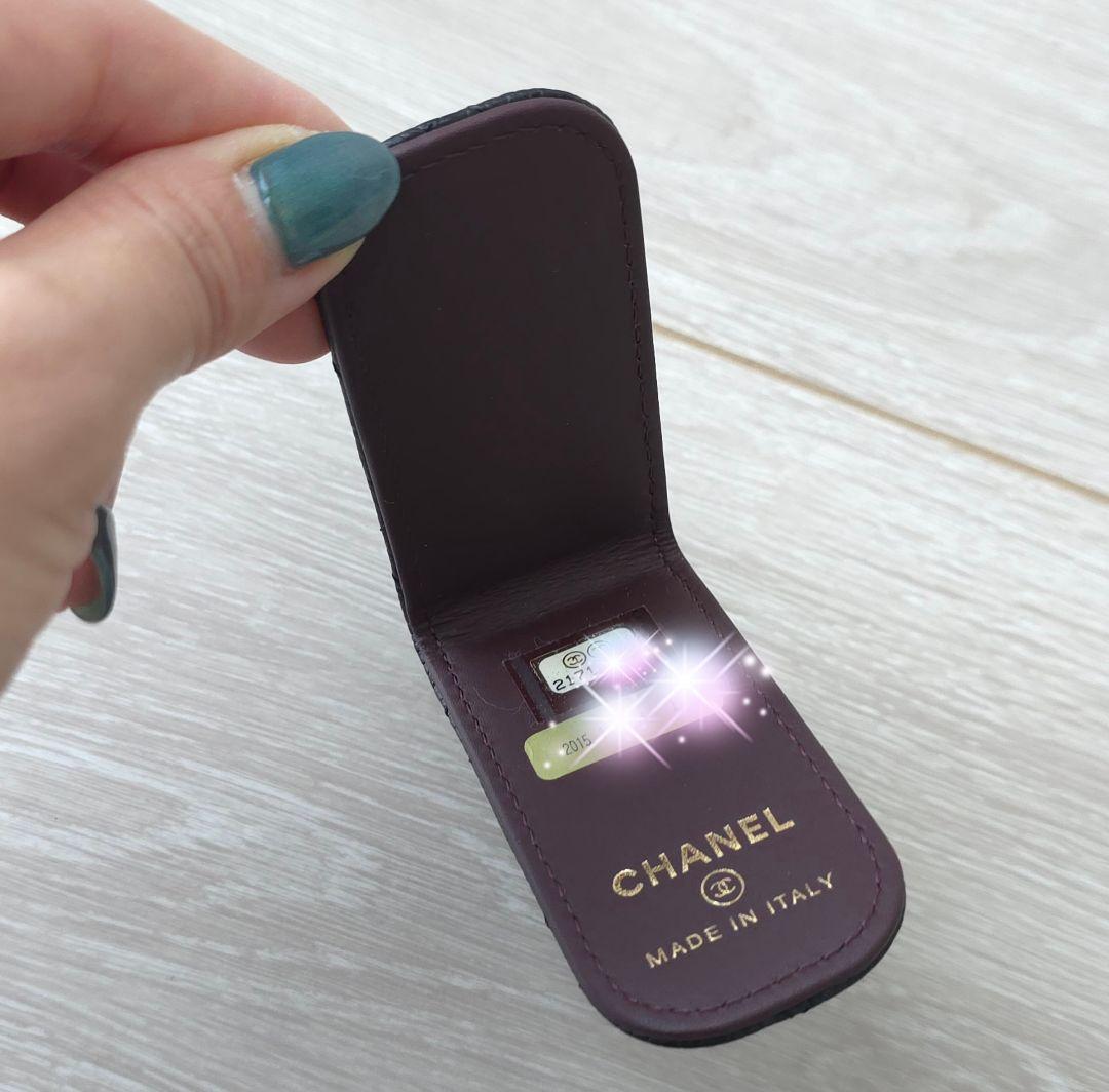 新品同様【シャネル】マネークリップ　キャビアスキン　マトラッセ　マグネット式