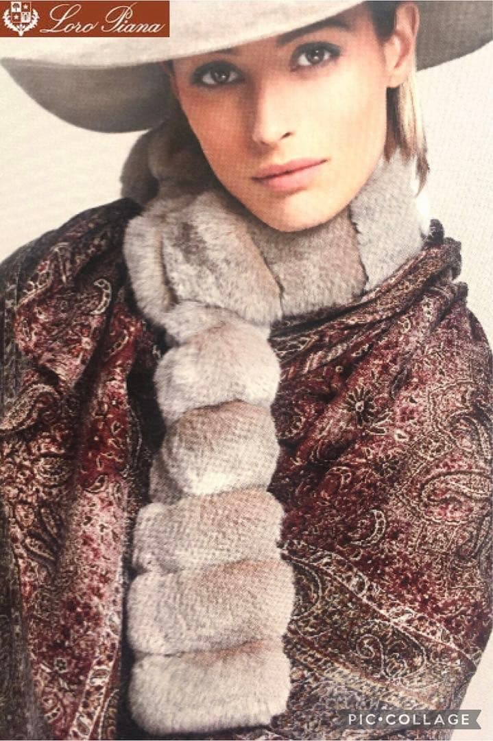 定価１４０万カタログ掲載ロロピアーナチンチラファー＆カシミア裏地マフラーストール メンズ アクセサリー スカーフ・マフラー | Loro Piana