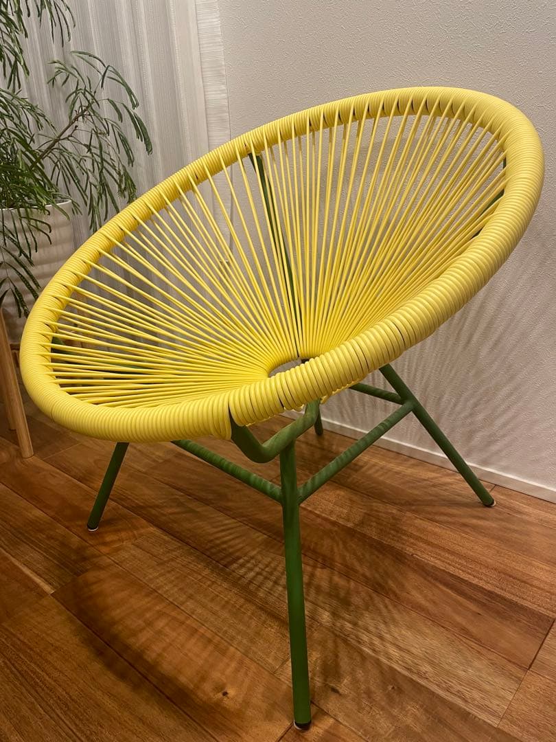フランフラン ロータスパーソナルチェア イエロー×グリーン 🎕