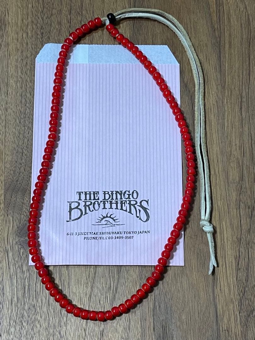 【新品】THE BINGO BROTHERS赤ビーズ ホワイトハーツ ネックレス THE BINGO BROTHERS（ザ・ビンゴブラザーズ） THE BINGO