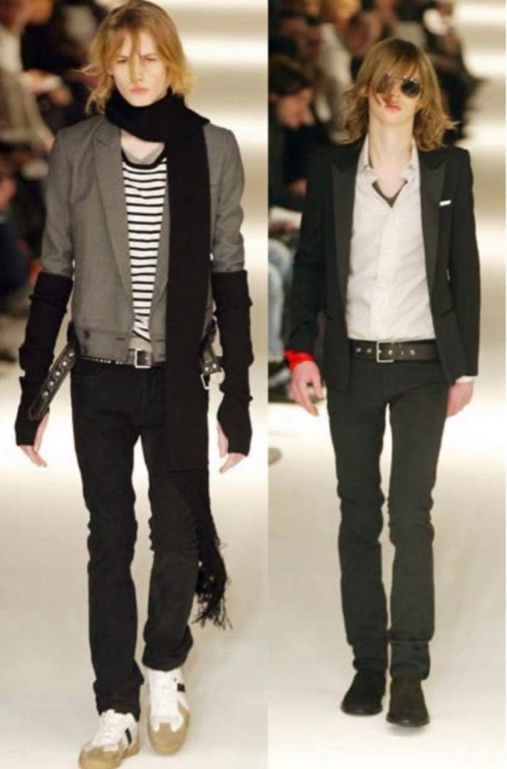 dior homme 04aw victim期 ロングマフラー DIOR HOMME ディオールオム 04AW エディ期 ウール アシンメトリー