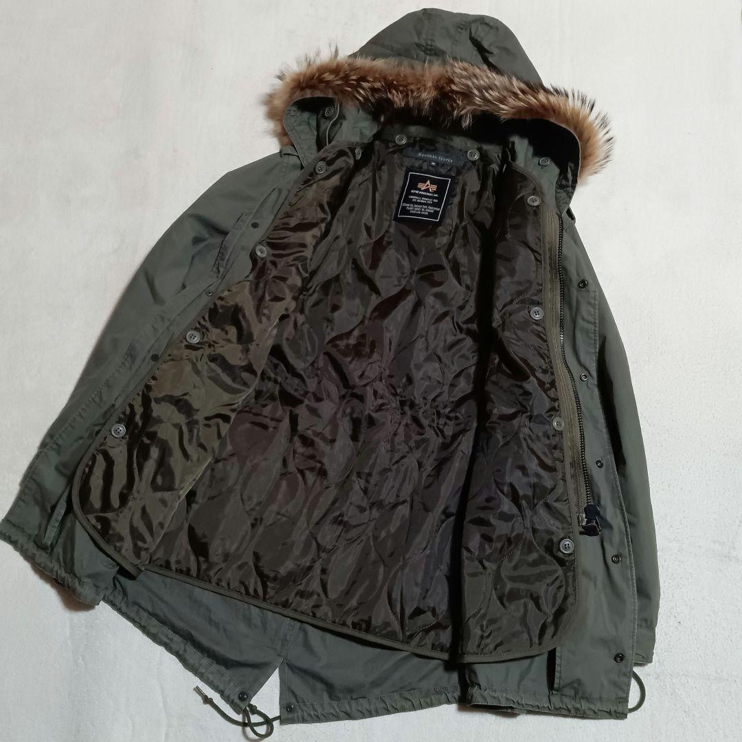 《アルファインダーストリーズ》SHIPS別注 モッズコート オリーブグリーンM