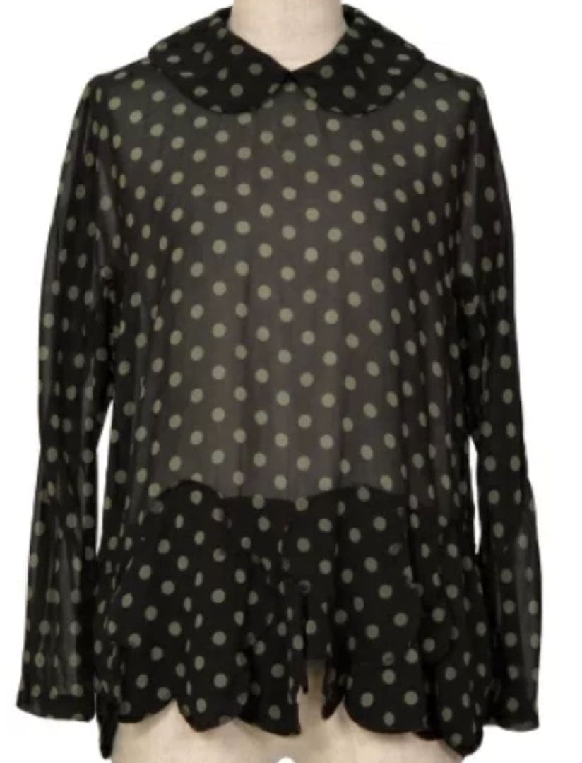 COMME des GARCONS シースルードットブラウス 丸襟　値下げ COMME des GARCONS シースルードットブラウス 丸襟 値下げ COMME des