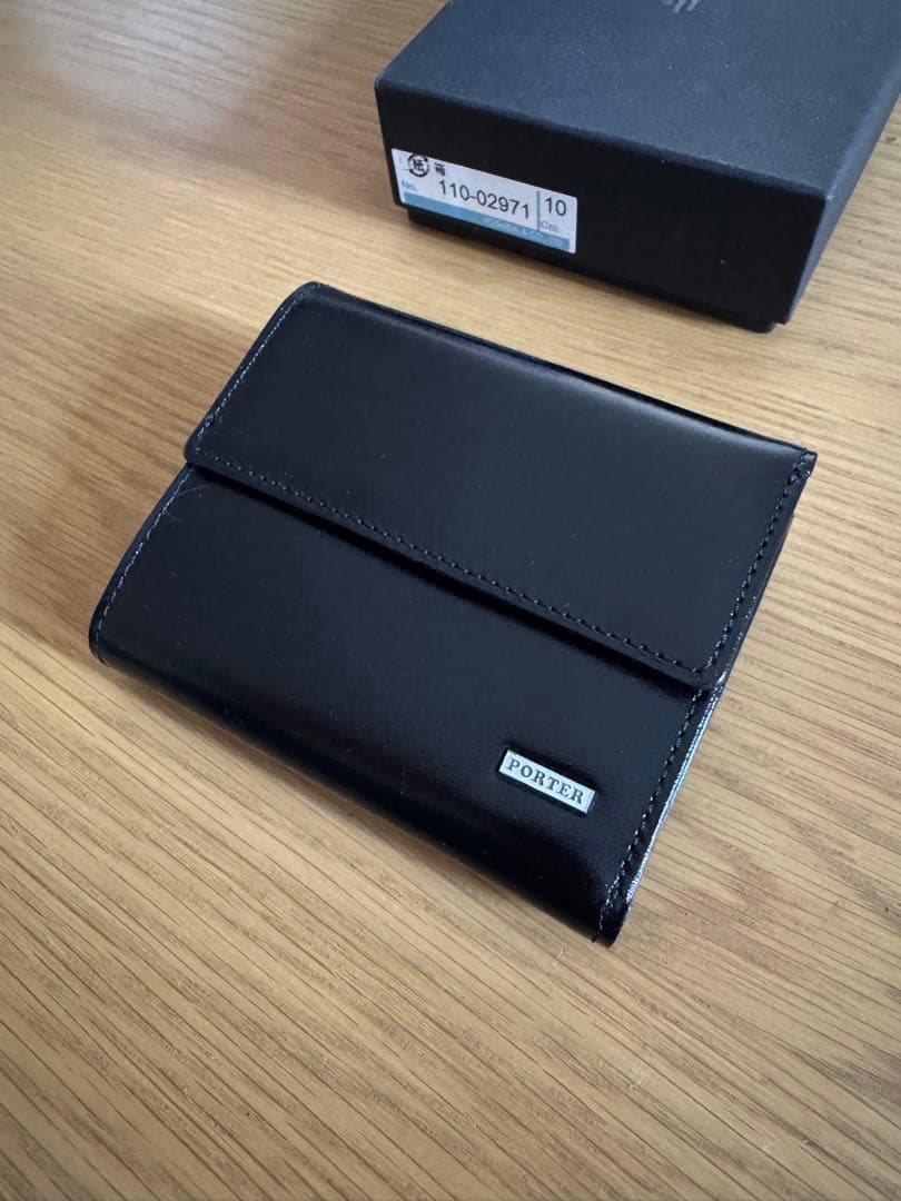 【新品】PORTER 三つ折り財布 レザー シーン　ウォレット　ブラック 楽天市場】ポーター シーン ウォレット 110-02971 吉田カバン PORTER