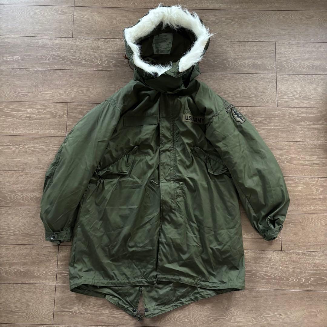 希少　Sサイズ　米軍実物　フルセット　70S M-65 フィッシュテールパーカー 良品 Sサイズ 70s フルセット 米軍 実物 US ARMY M-65 フィッシュ