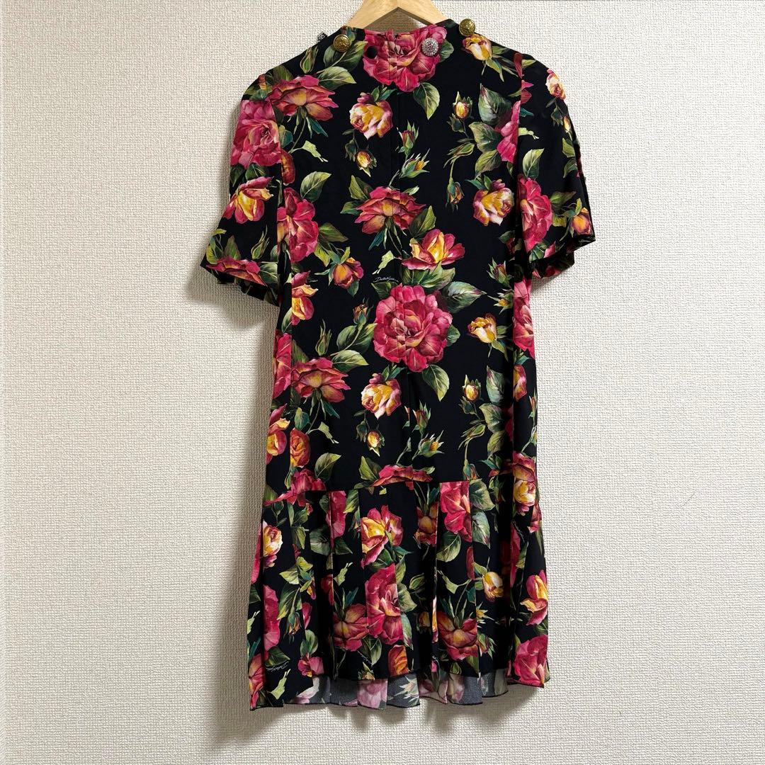 DOLCE&GABBANA ドルチェ&ガッバーナ 花柄 ローズ ワンピース S - メルカリ