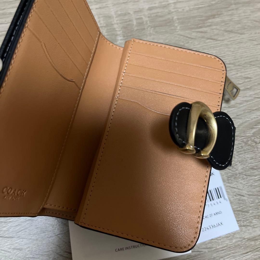 大人気商品】COACH コーチ タビーミディアムウォレット 黒色 - メルカリ