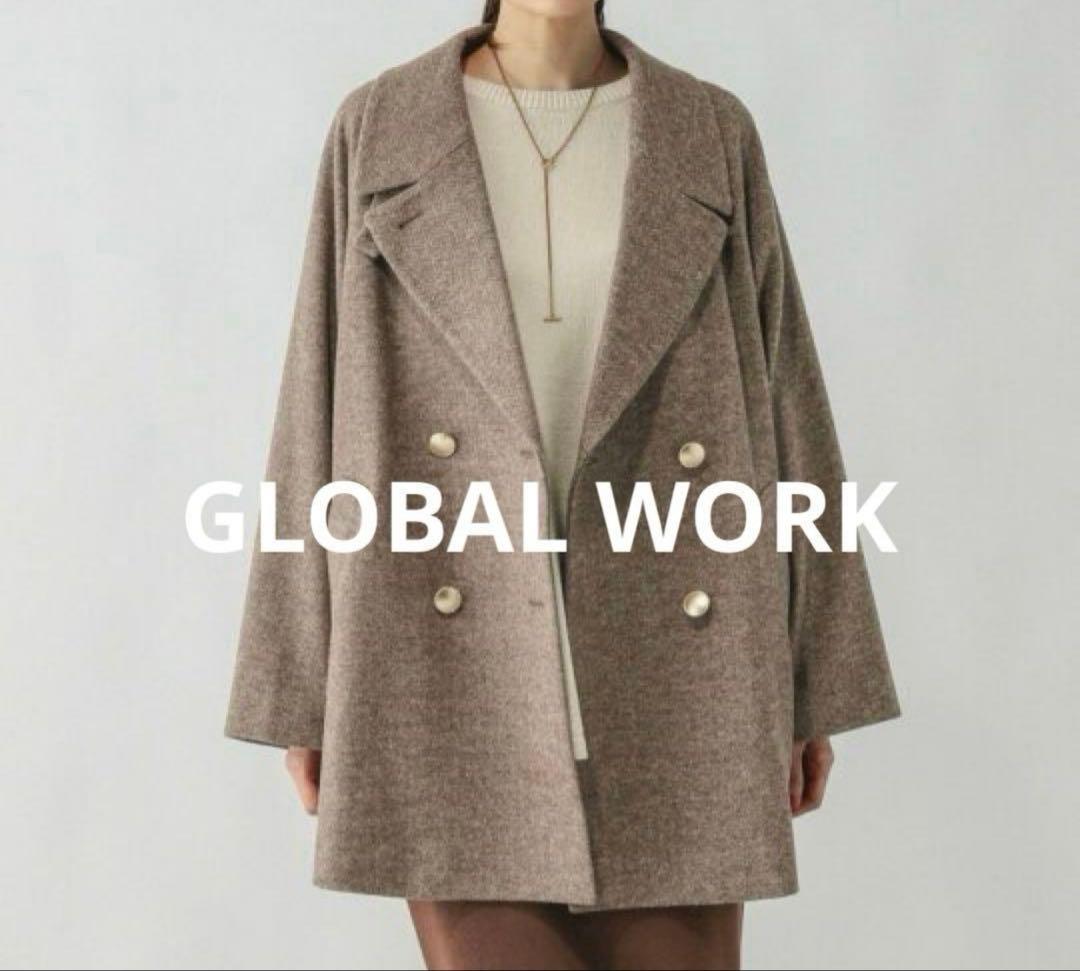 GLOBAL WORK 軽やかストレッチ衿2WAYコート　ヘリンボーン　L 楽天市場】【SALE／70%OFF】軽やかストレッチ衿2WAYコート/115506
