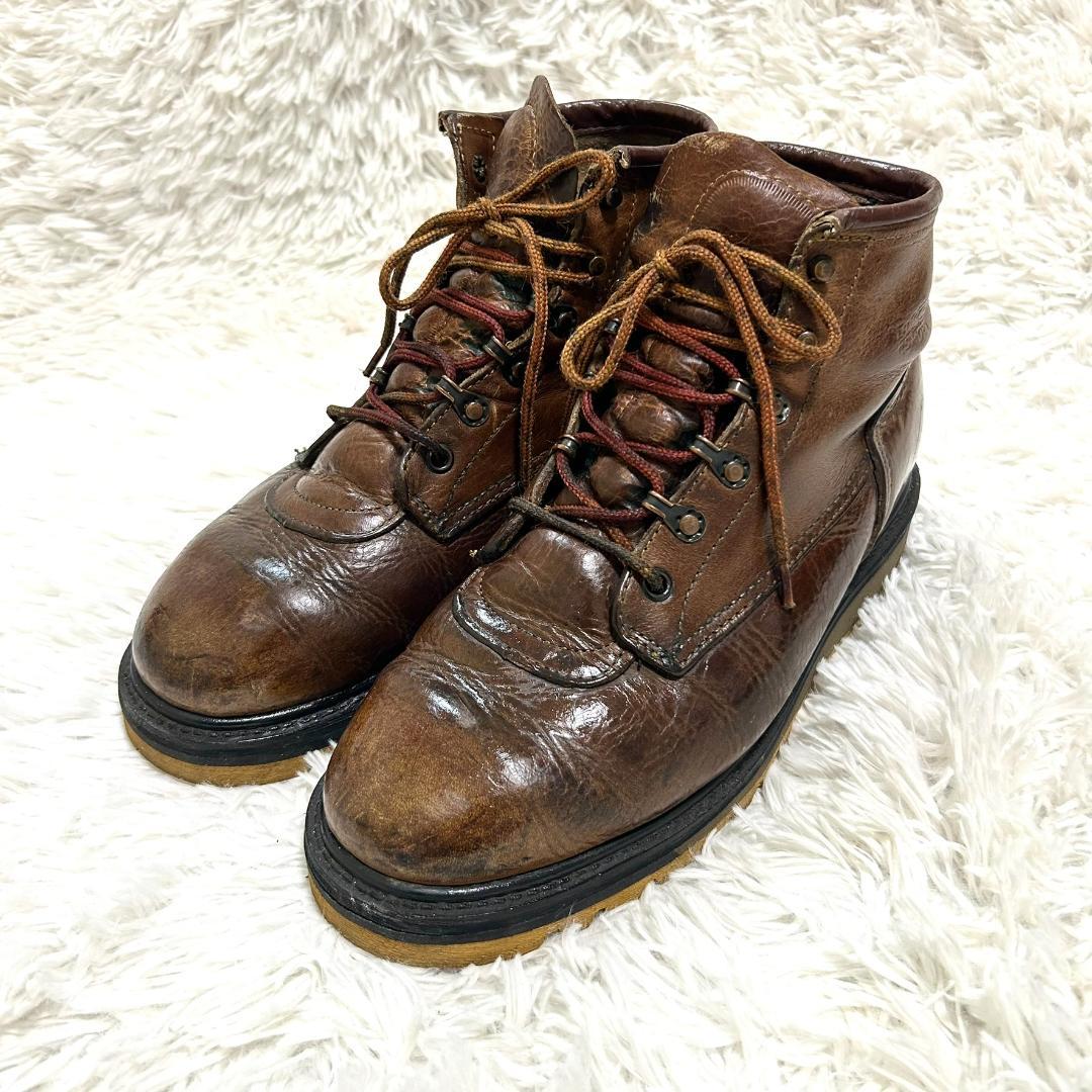 レア　レッドウィング モックトゥ ワーク ブラウン 8.5D 26.5cm