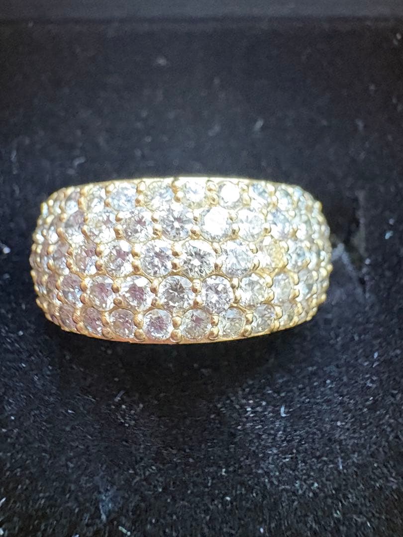 18金 YG２ctダイアモンドパヴェリング14号⭐︎H&C⭐︎ゲリラ値下げ！！ 18金 YG2ctダイアモンドパヴェリング14号⭐︎H&C⭐︎ゲリラ値下げ