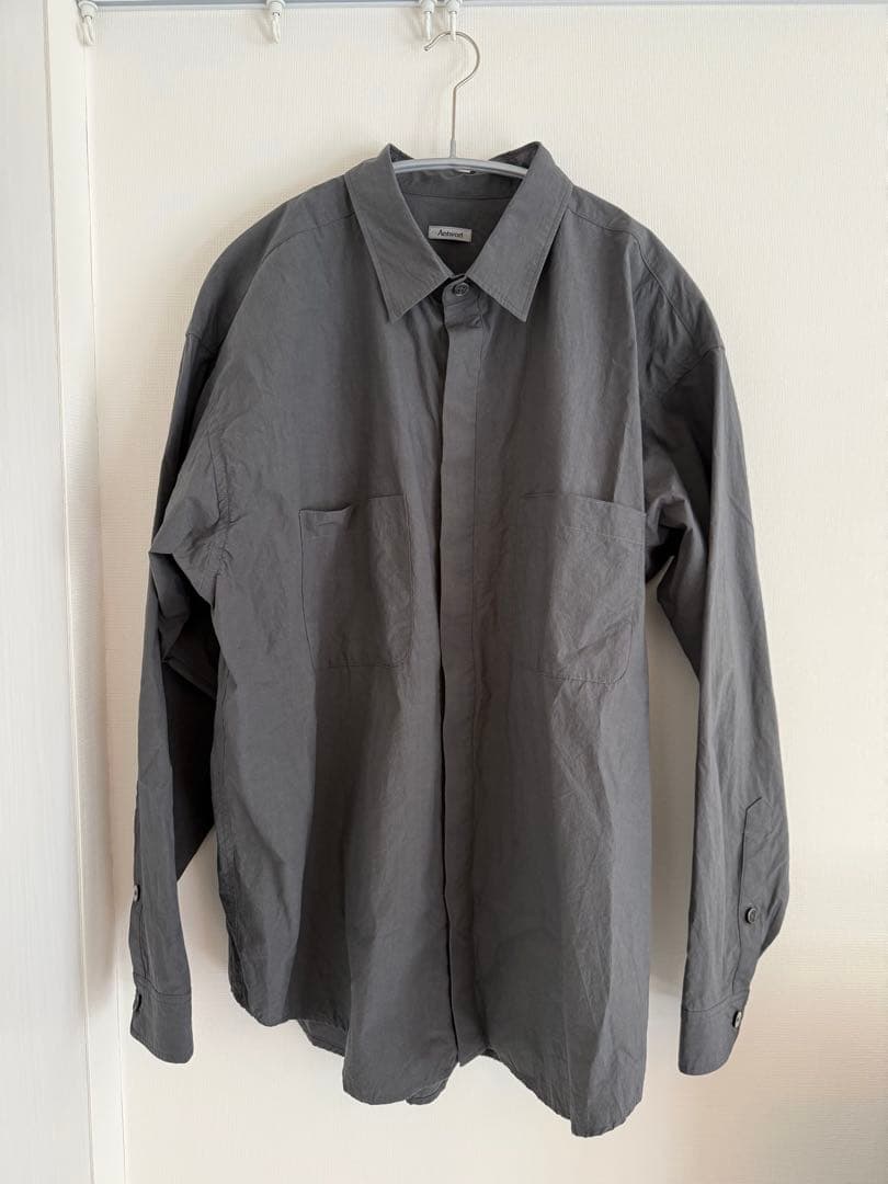 冴さん専用Antwort 25AW FLYFRONT TYPEWRITER Antwort FLY FRONT TYPEWRITER SHIRT Grey アントワート｜Yahoo!フリマ